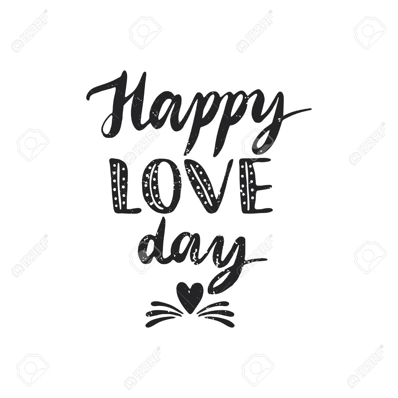 Citation Bonne Journee D Amour Affiche De Typographie Dessinee A La Main Pour Des Cartes De Voeux Le Jour De Valentine Le Mariage Les Affiches Les Copies Ou Les Decorations A La Maison