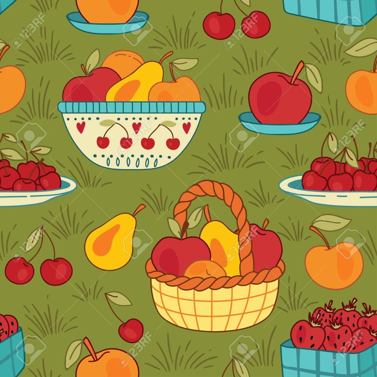summer seamless pattern background