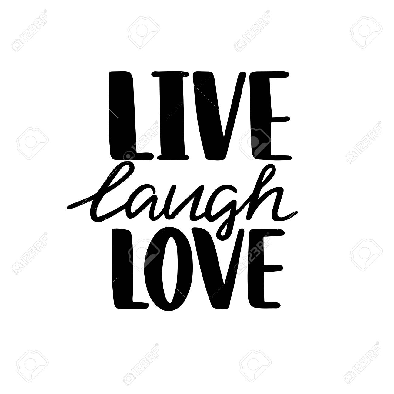 生きて 笑って 愛を 手描きのヴィンテージイラストを手書きで描いたイラスト このイラストは バレンタインデーや結婚式のグリーティングカードとして使用できます のイラスト素材 ベクタ Image