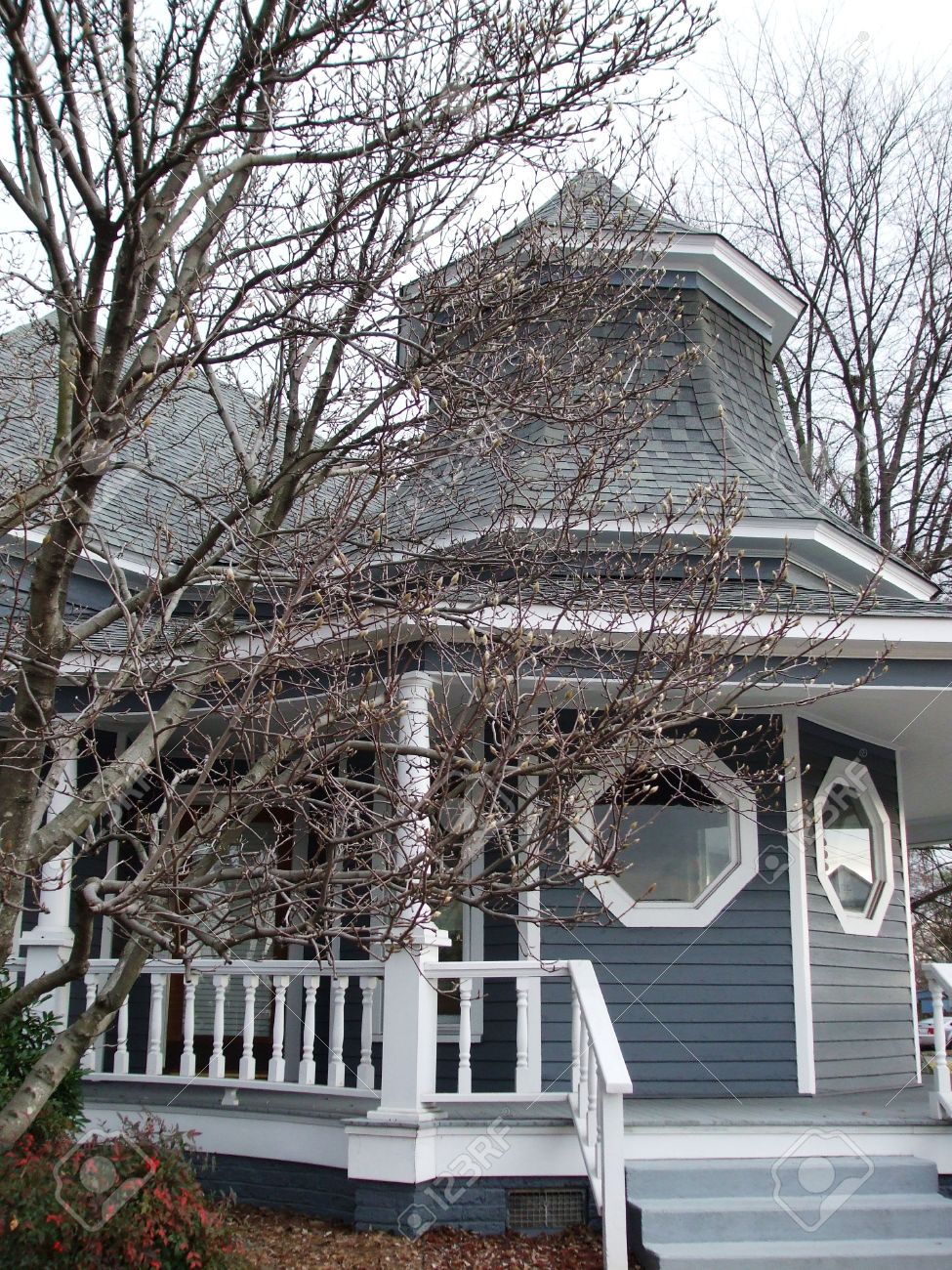shelby mansions grey house with hexagonal windows hexagonal windows