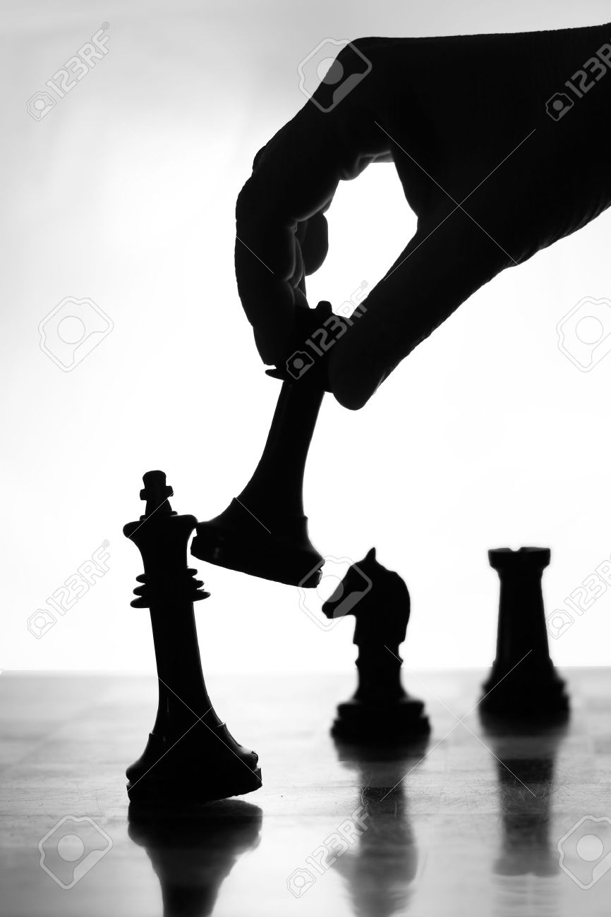 Hand Man Taking Chess Piece Make Next Move Chess Game Stock Photo by  ©guruxox 640426490