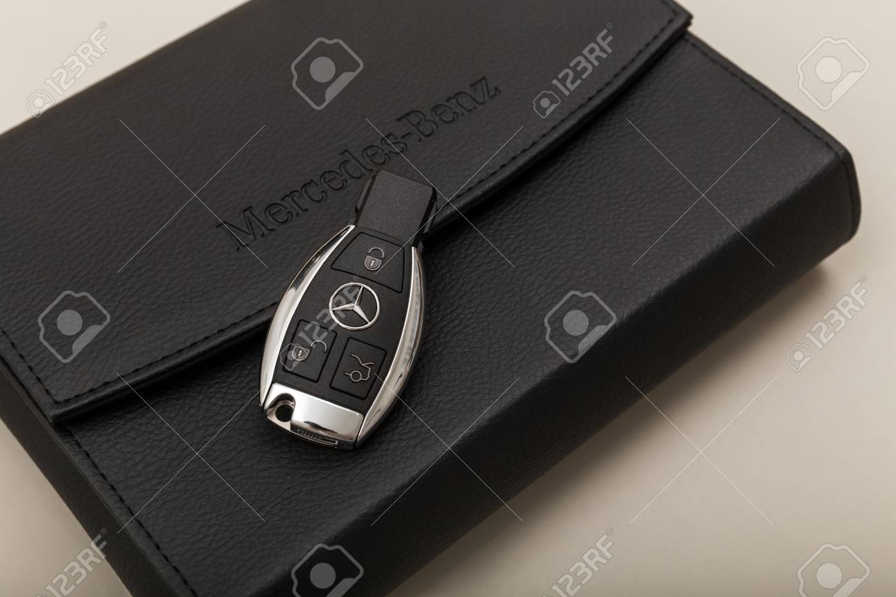 Russia Moscow December 02 2018 Mercedes Benz Key With A Black Leather Wallet Stock Photo Picture And Royalty Free Image Image 127297798