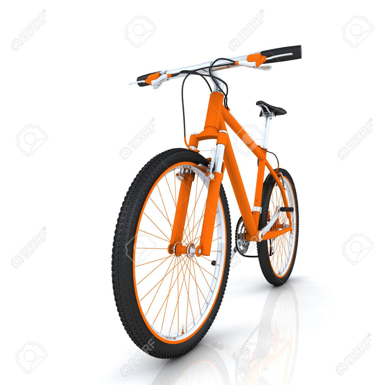 orange and white bike