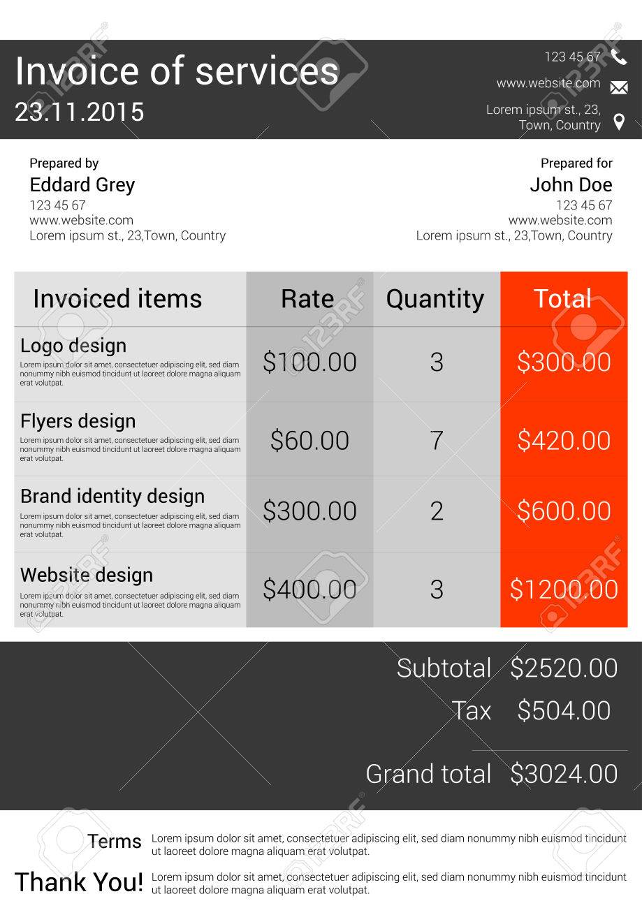 modern invoice