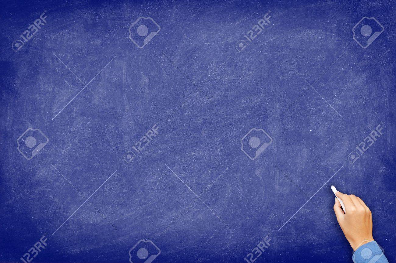 chalkboard blue blackboard with hand writing with chalk board blue chalkboard