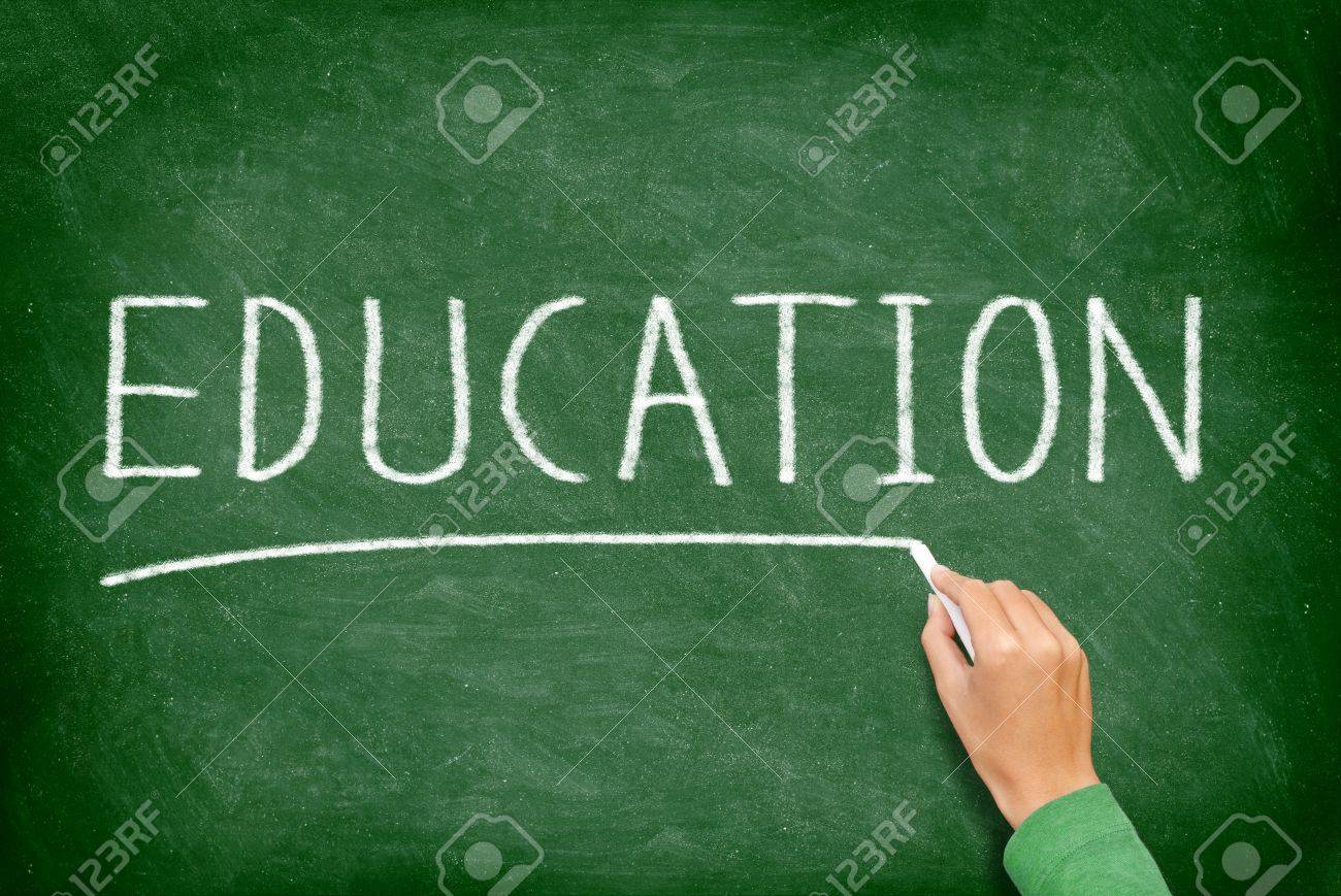 education school teaching and educational concept blackboard