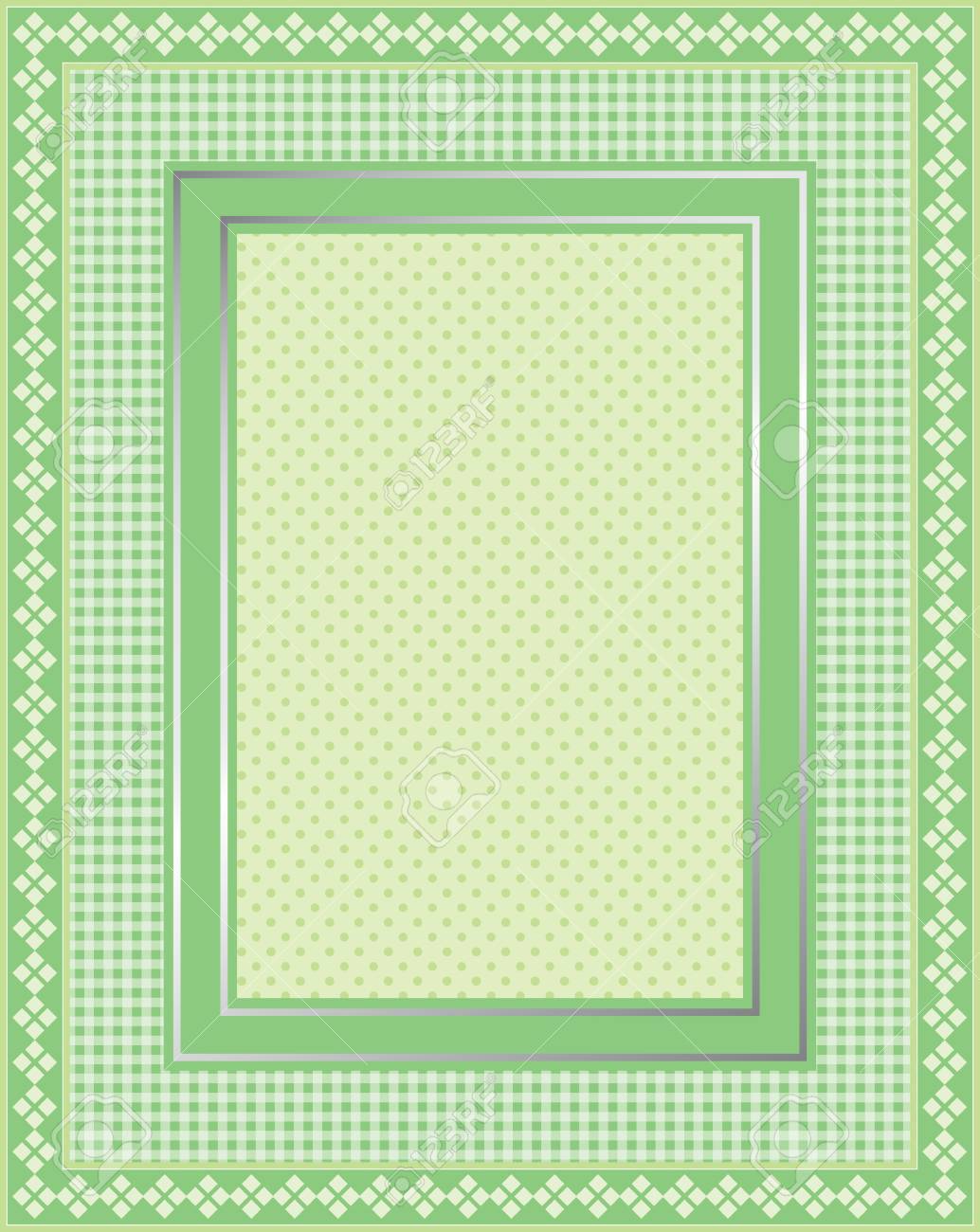 this is a illustration of an elegant lacy green frame great green boarder