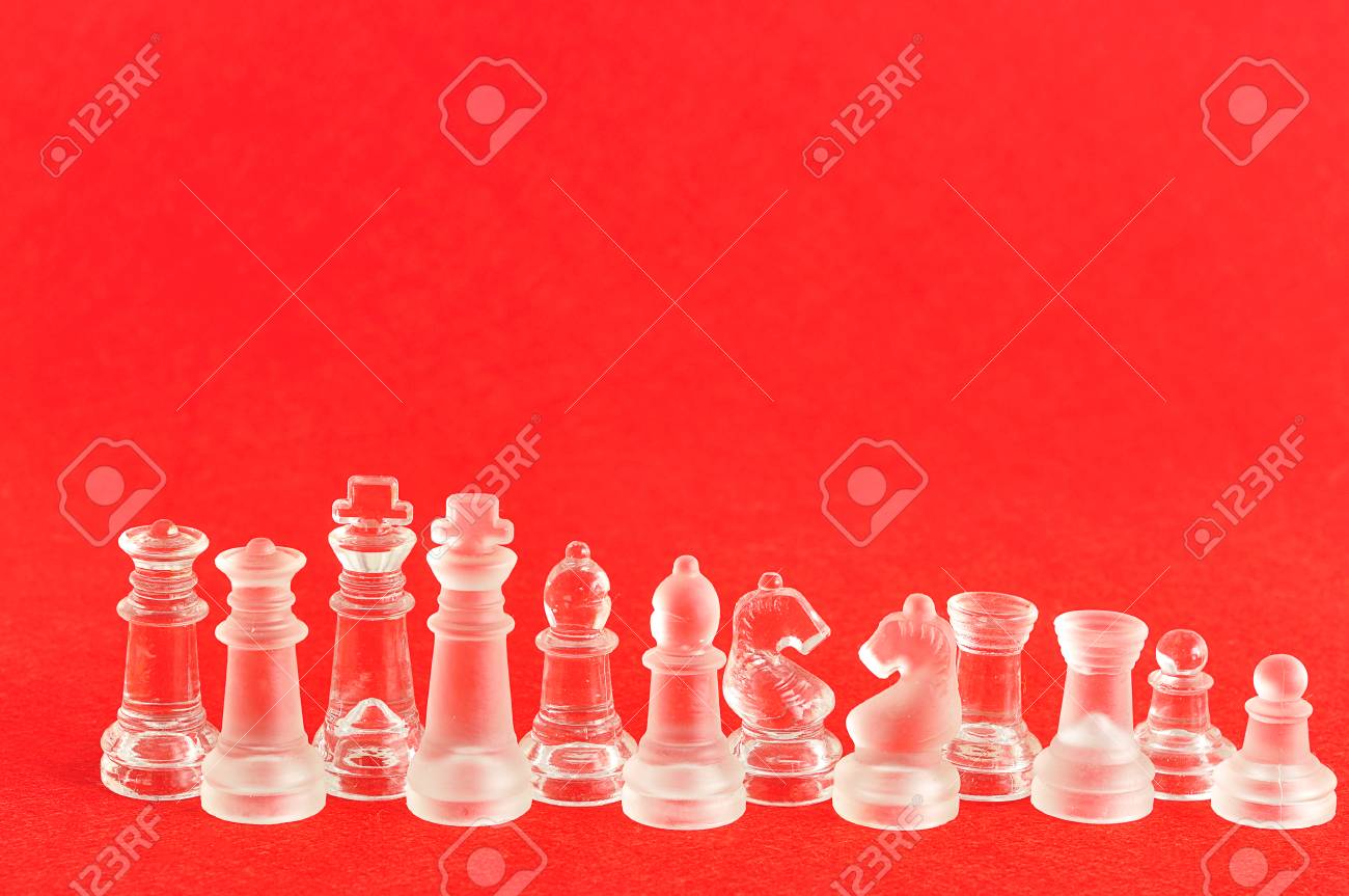 different chess pieces displayed
