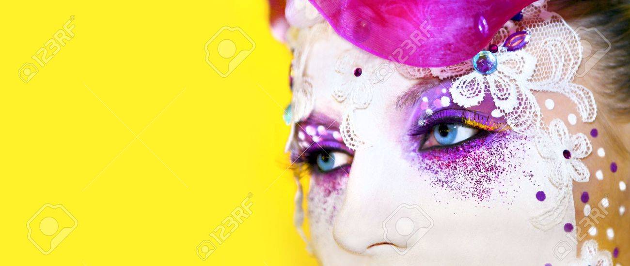 Download Makeup In The Form Of Masks With Eyelashes Rhinestone Accessories Stock Photo Picture And Royalty Free Image Image 15316114 PSD Mockup Templates