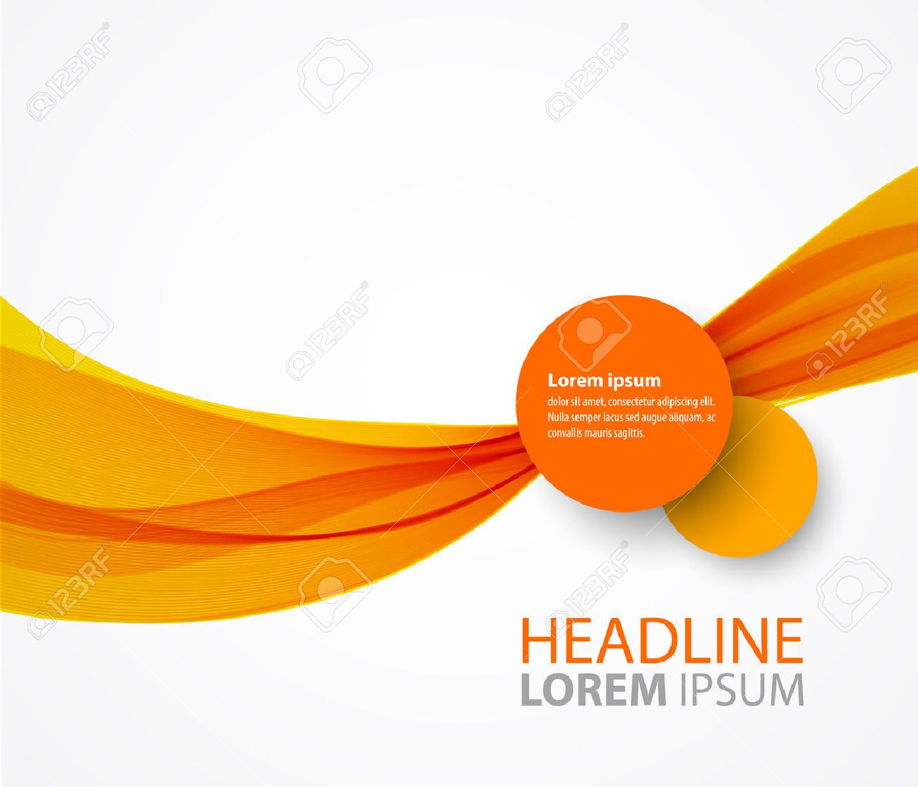 vector abstract orange wave background for flyer design royalty free background flyer designs