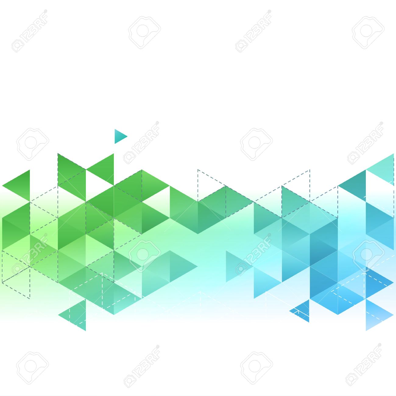 vector abstract template background with blue and green triangle template for background