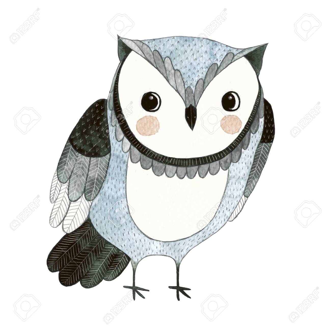 オープニング大セール ミミズク 色鉛筆 フクロウ 22 原画 動物 イラスト 幸福 新年 絵画 アート 写真 Cws Edu Sa
