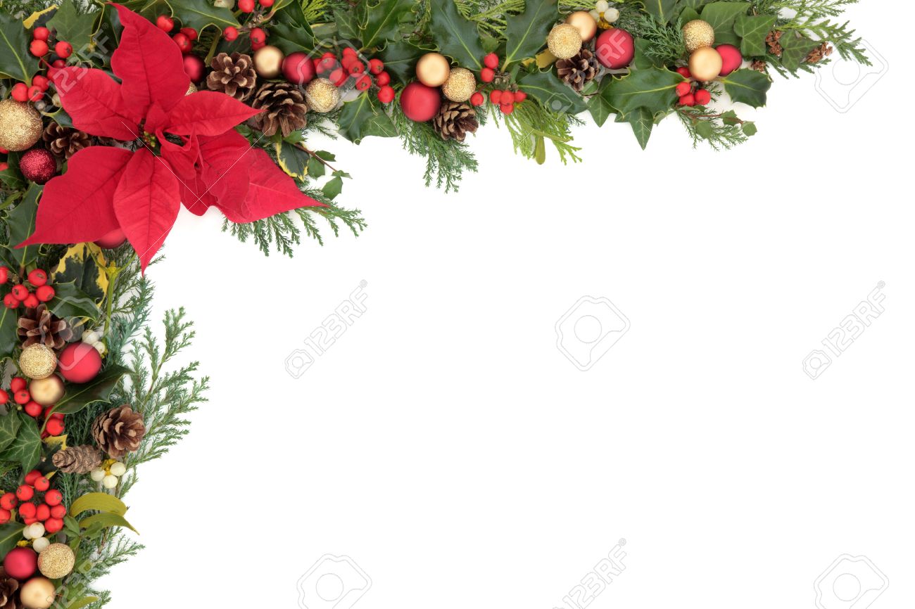 poinsettia border horizontal