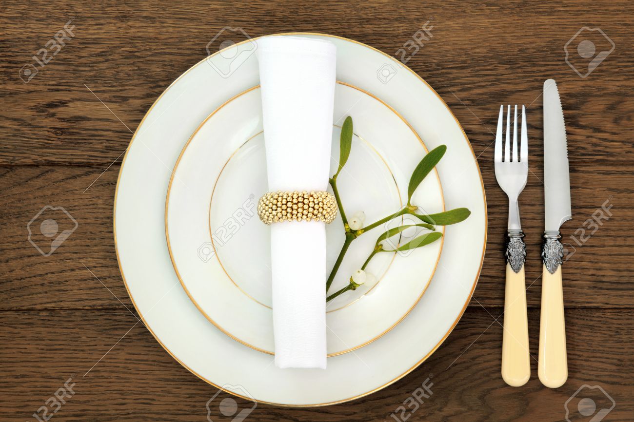 Dinner Table Background christmas dinner table setting with plates, cutlery, napkin and Dinner Table Background christmas dinner table setting with plates, cutlery, napkin and