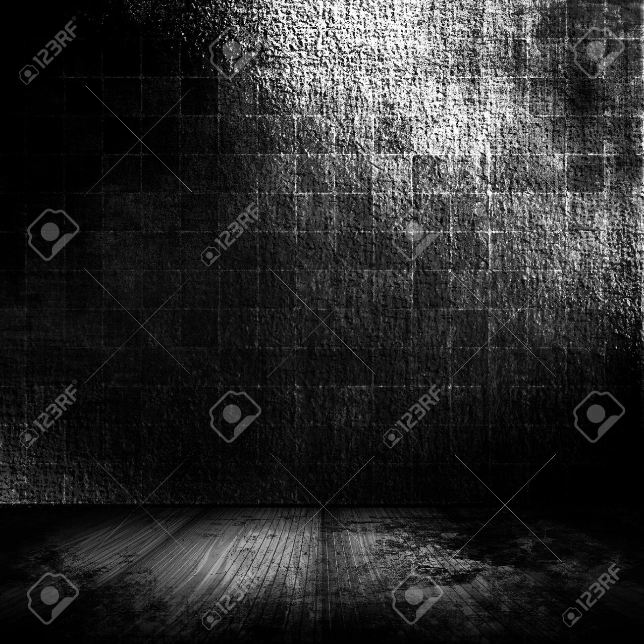 黒を基調にレンガ壁不潔な部屋 の写真素材 画像素材 Image 181