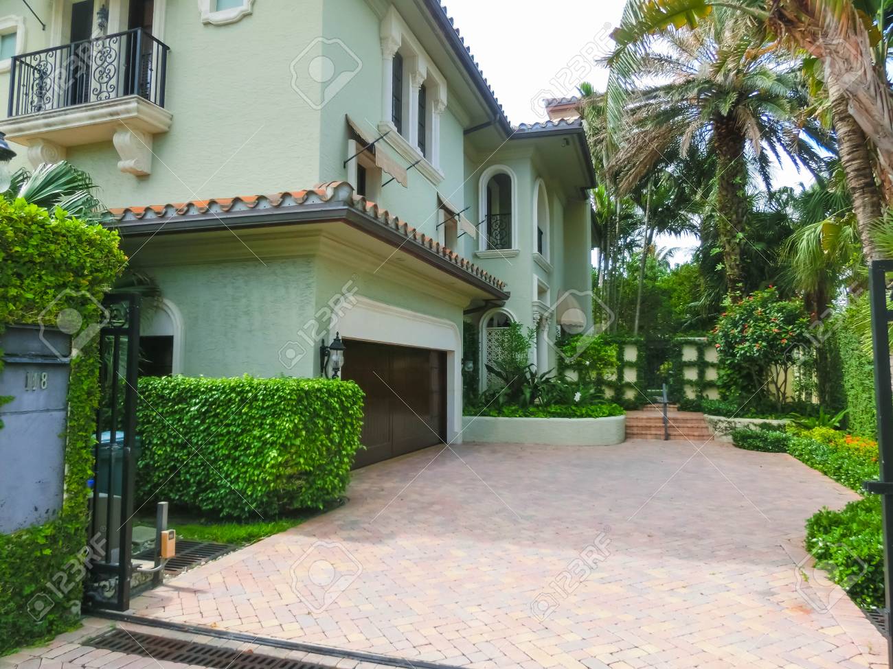 WEST PALM BEACH, Florida -23 May 23: The private house at center.. WEST PALM BEACH, Florida -23 May 23: The private house at center..
