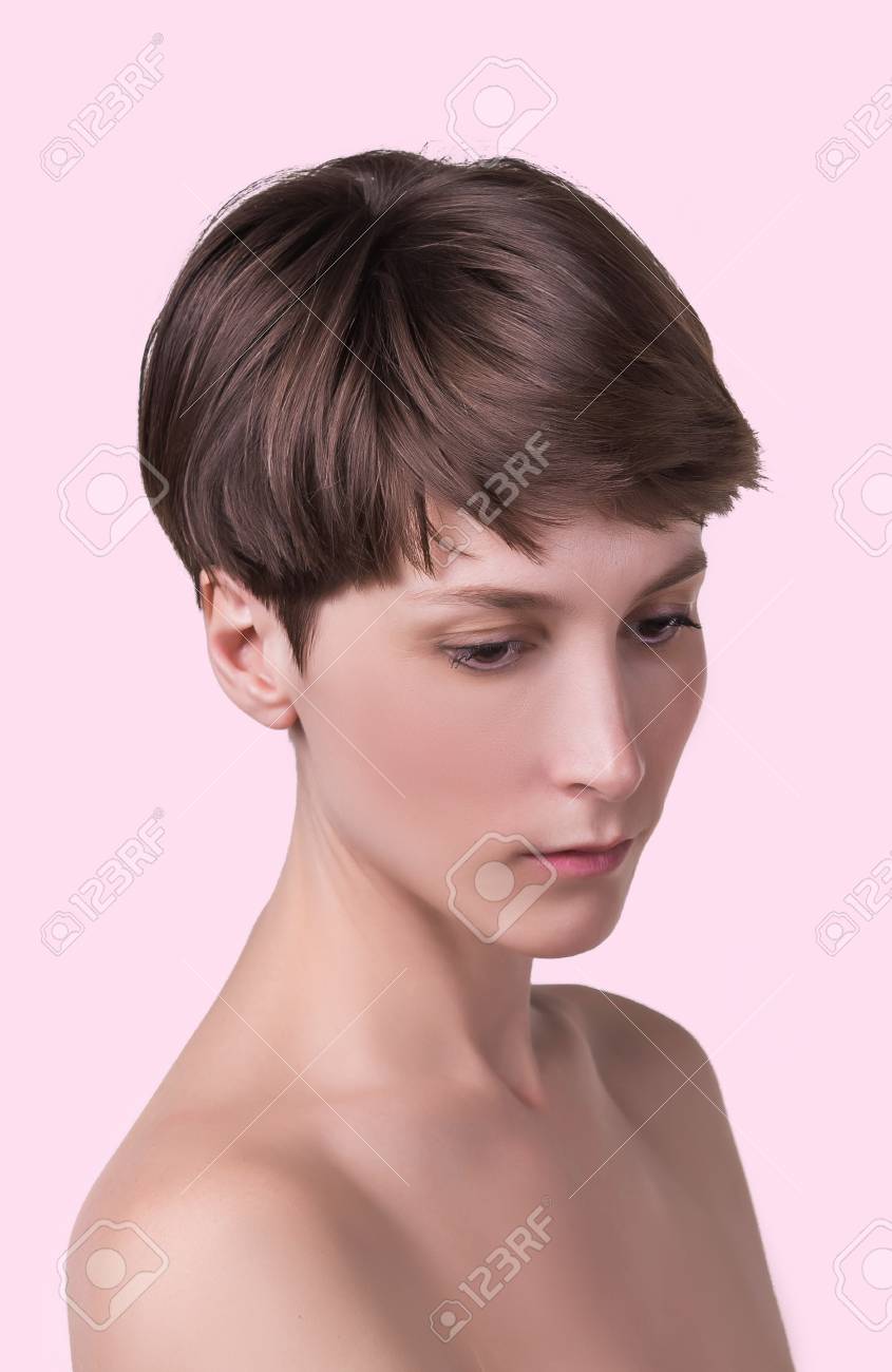 Beautiful Woman Female Face Close Up Portrait Of Young Caucasian