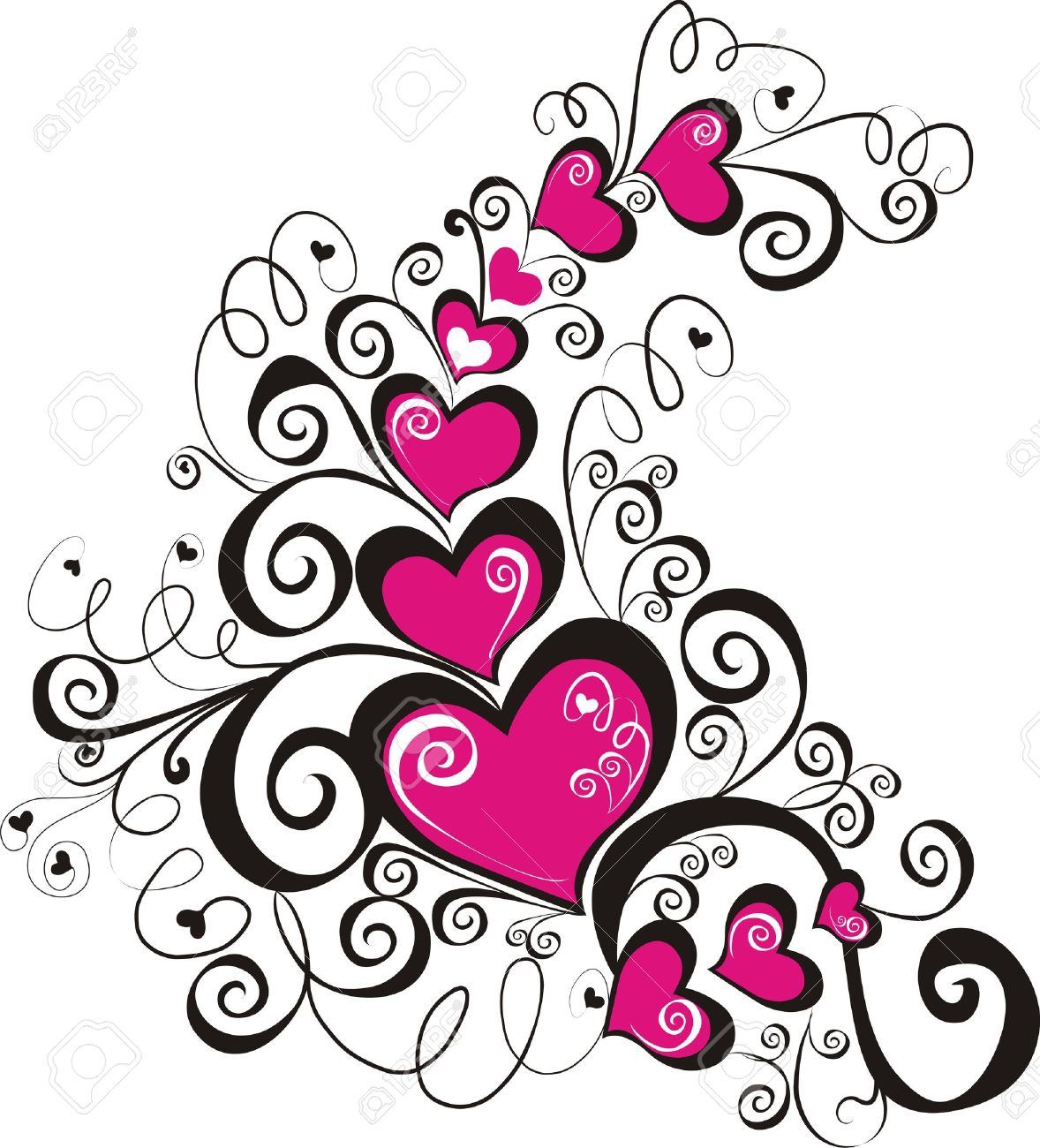 decorative hearts element for design royalty free cliparts vectors fotos de cora zones
