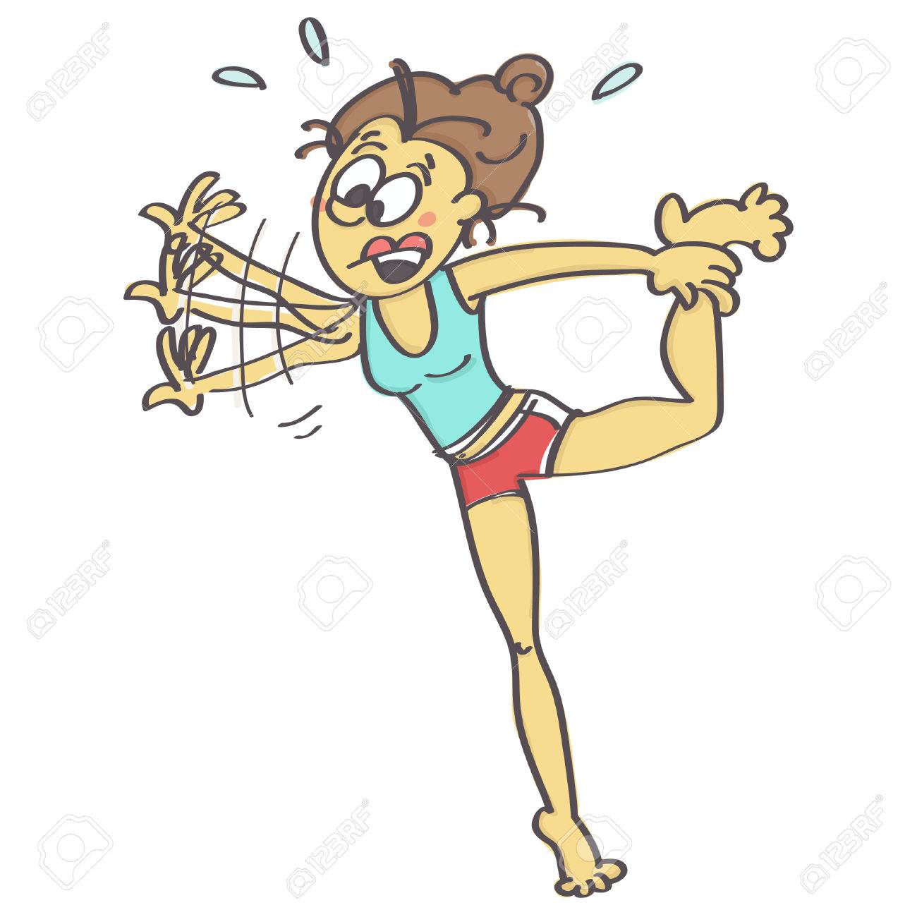 humorous cartoon of clumsy