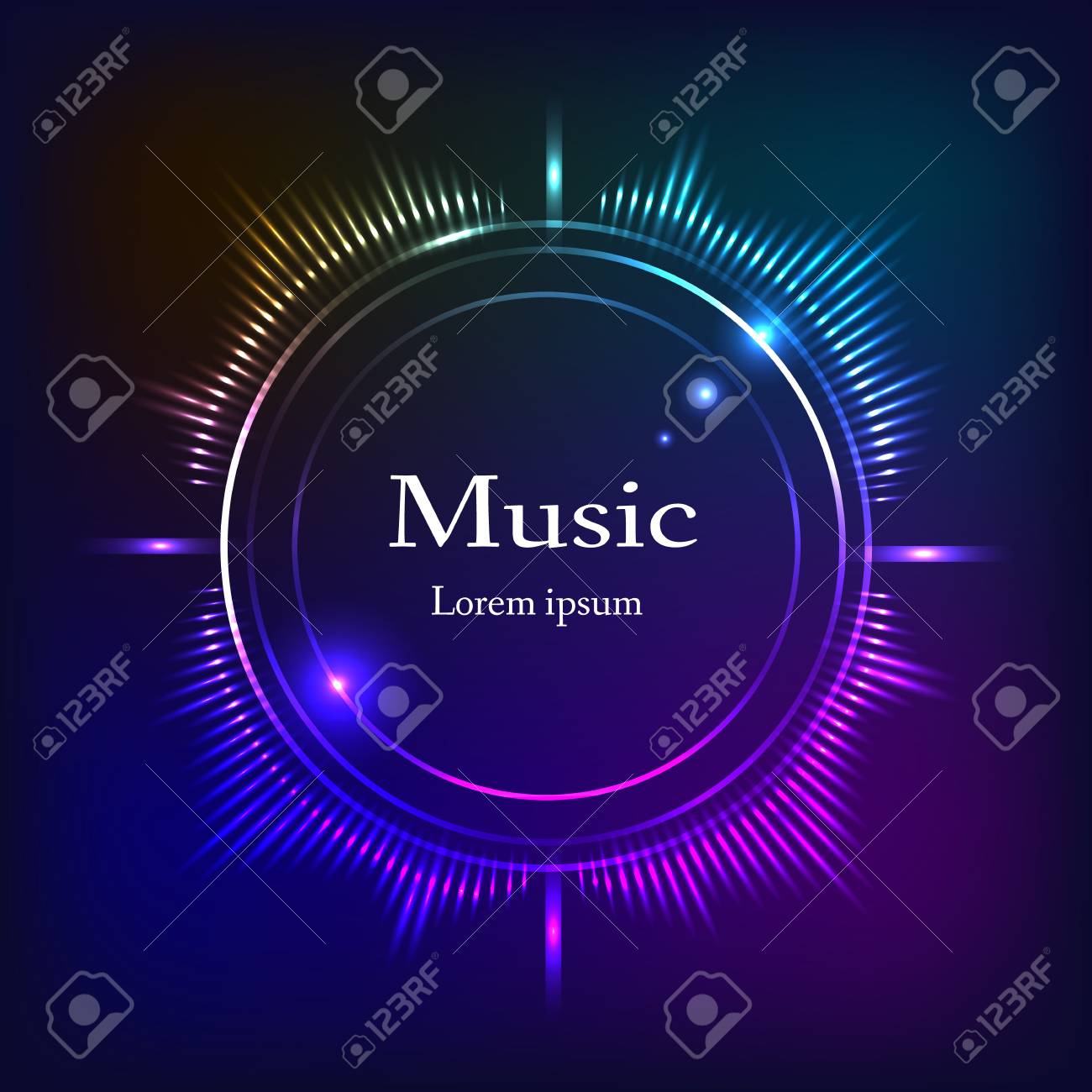 Disco Club Flyer With A Lot Of Abstract Colorful Design Elements Ideal For Poster And Music Background Dark Blue Olor Frequencies Royalty Free Cliparts Vectors And Stock Illustration Image
