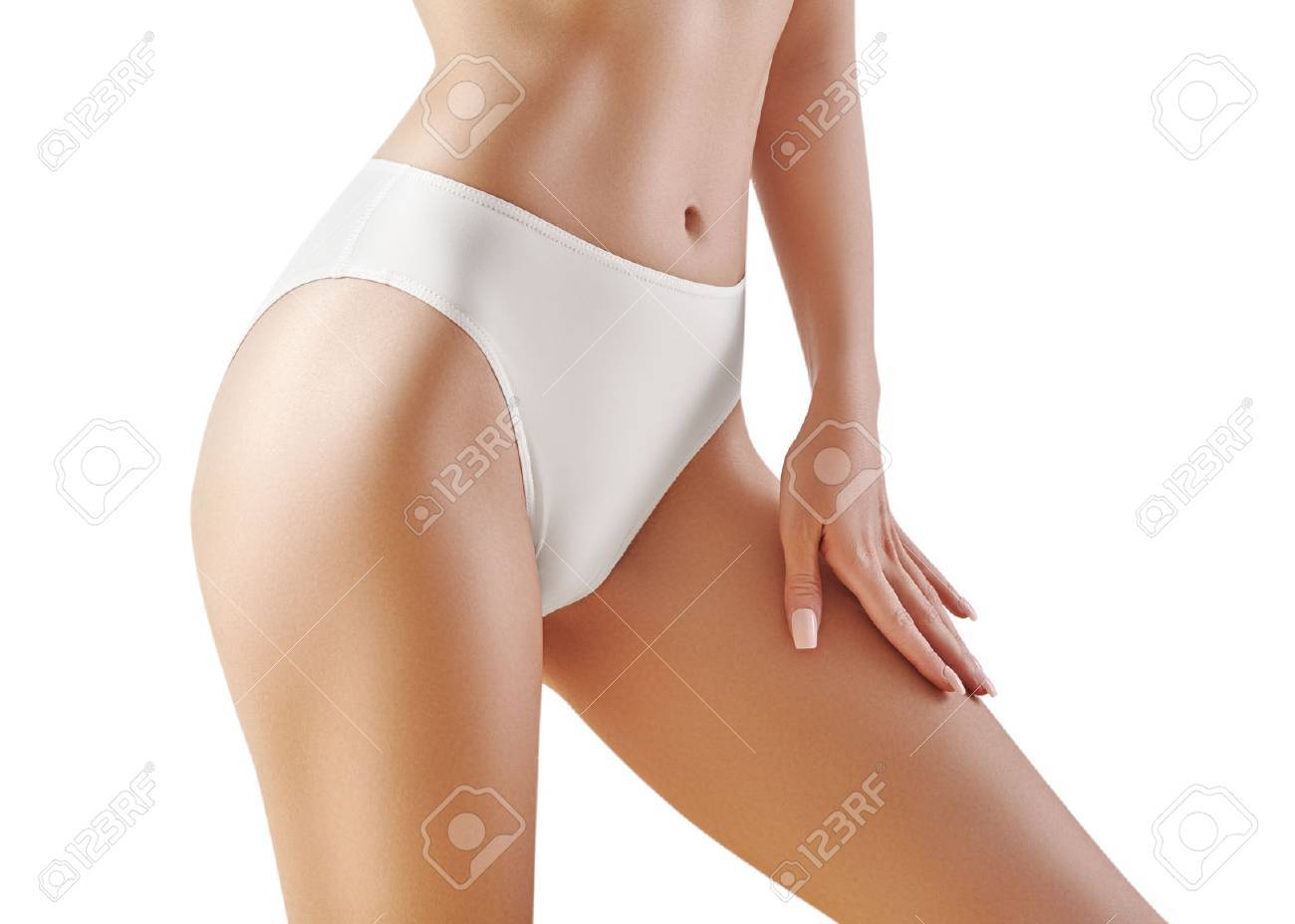 Healthy Slim Body In White Panties Beautiful Sexy Hips With Clean Healthy Slim Body In White Panties Beautiful Sexy Hips With Clean