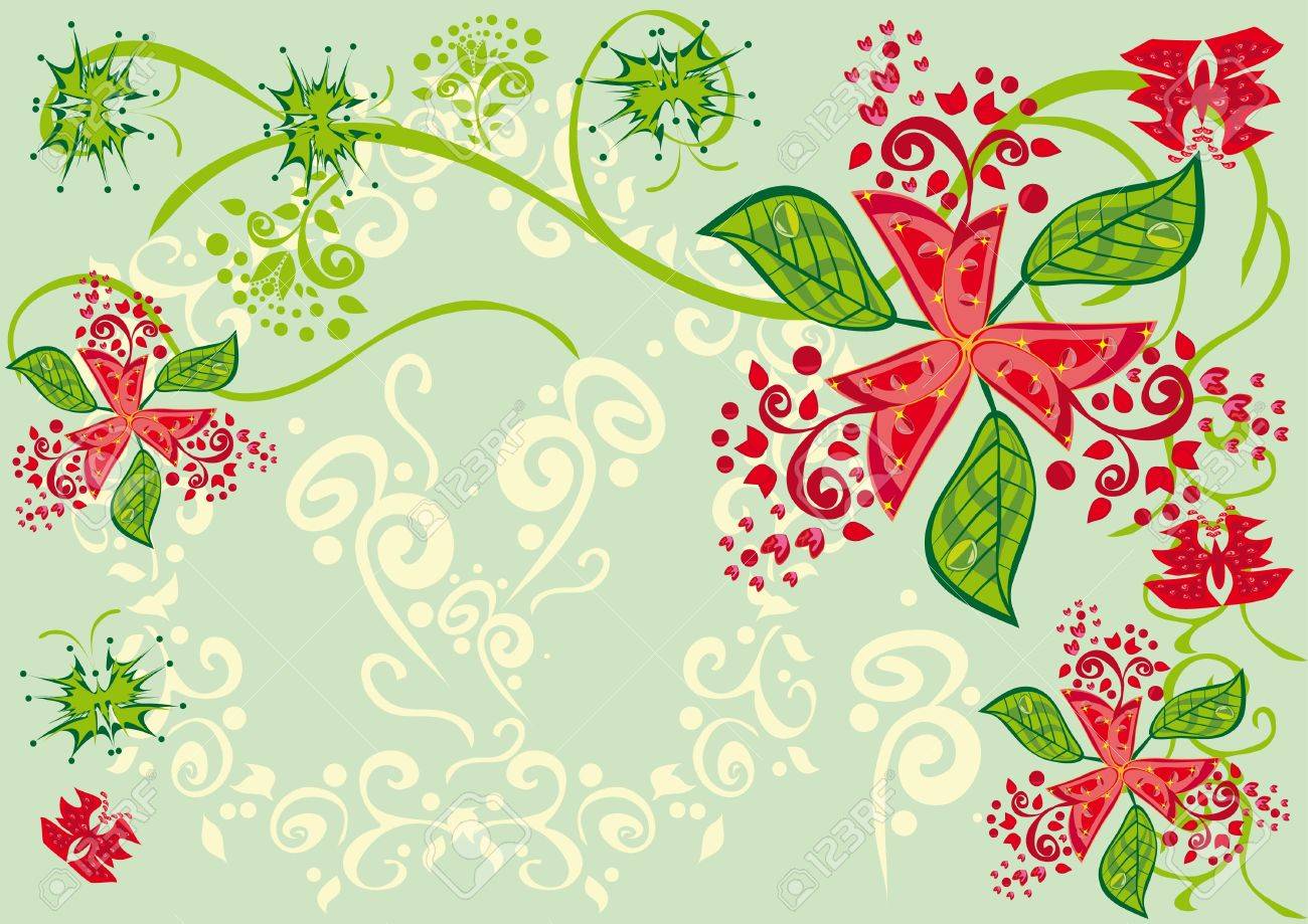 抽象的な花髪飾り イラスト のイラスト素材 ベクタ Image