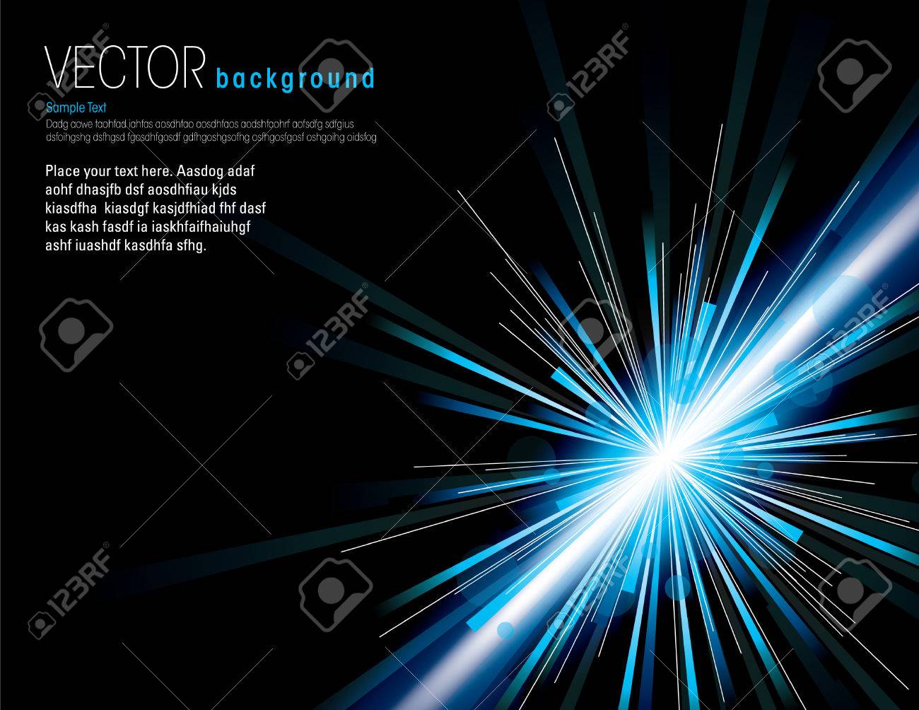 ぼやけ魔法ネオン光線と抽象的な背景のベクトル イラスト のイラスト素材 ベクタ Image