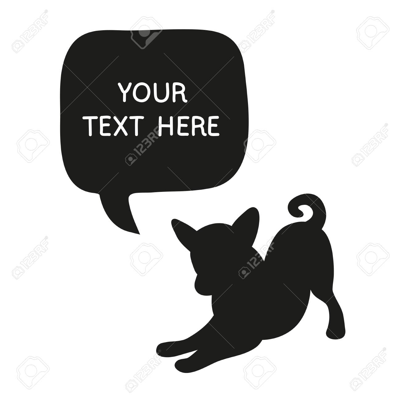 バルーンでかわいい犬のシルエット 美しいベクター デザイン のイラスト素材 ベクタ Image