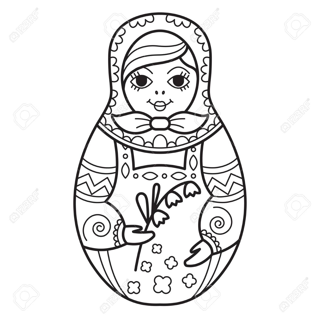 doll black and white