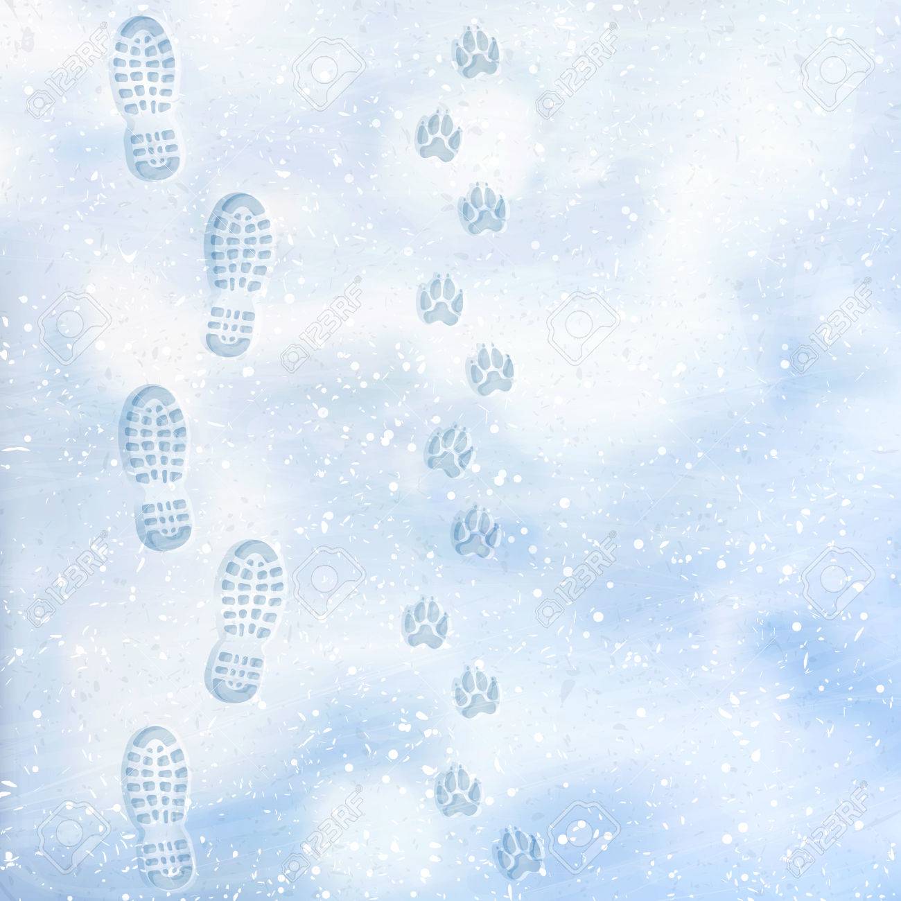 表面白い冬の雪の上に人間と犬の足跡 オーバーヘッド ビュー 雪の表面の質感 ベクターイラストの背景 のイラスト素材 ベクタ Image 表面白い冬の雪の上に人間と犬の足跡 オーバーヘッド ビュー 雪の表面の質感 ベクターイラストの背景 のイラスト素材 ベクタ Image