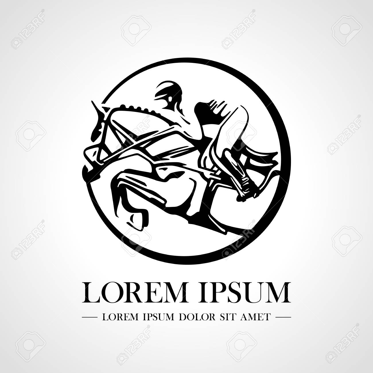 silhouette of racing horse