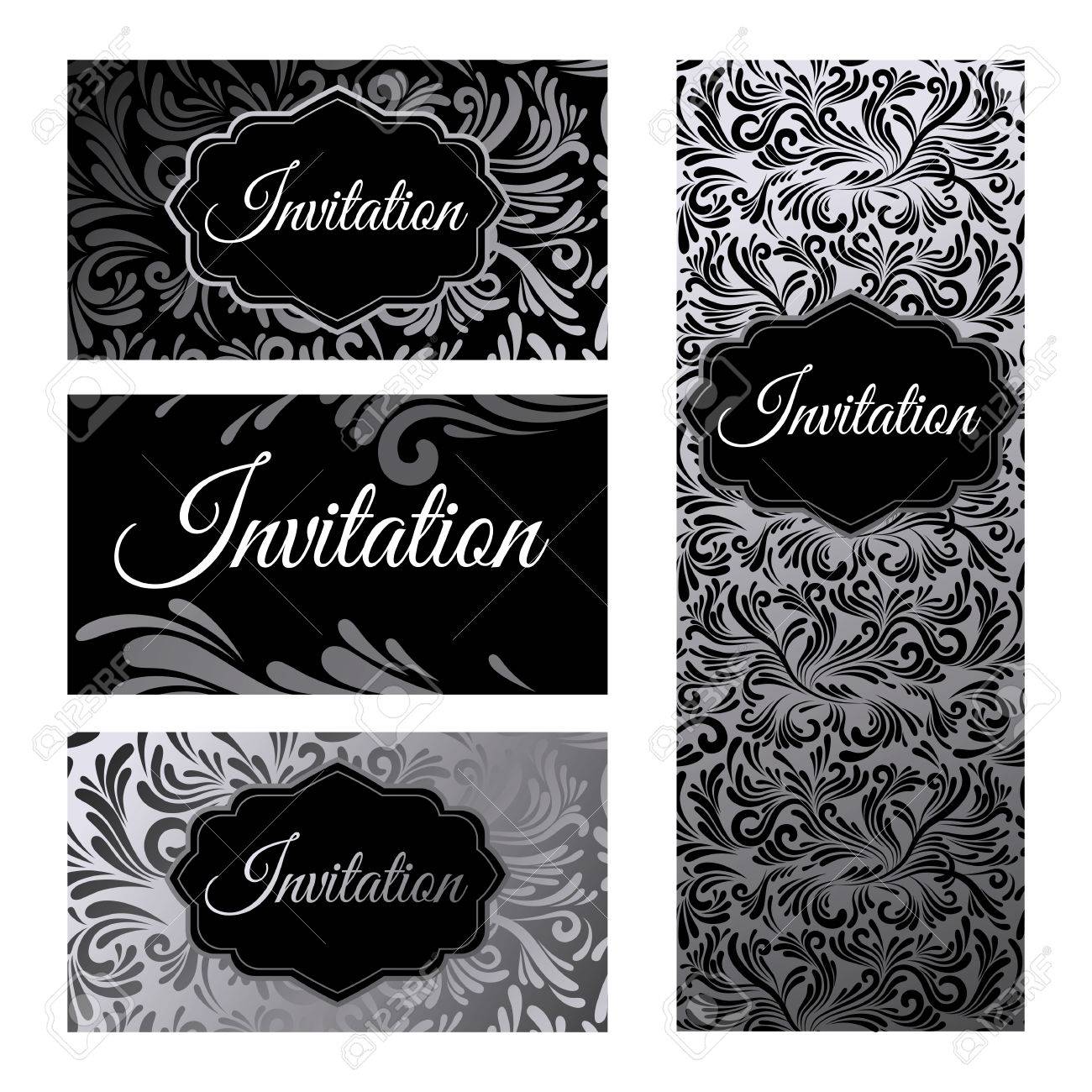 set invitations templates business cards the concept of silver business invitations templates