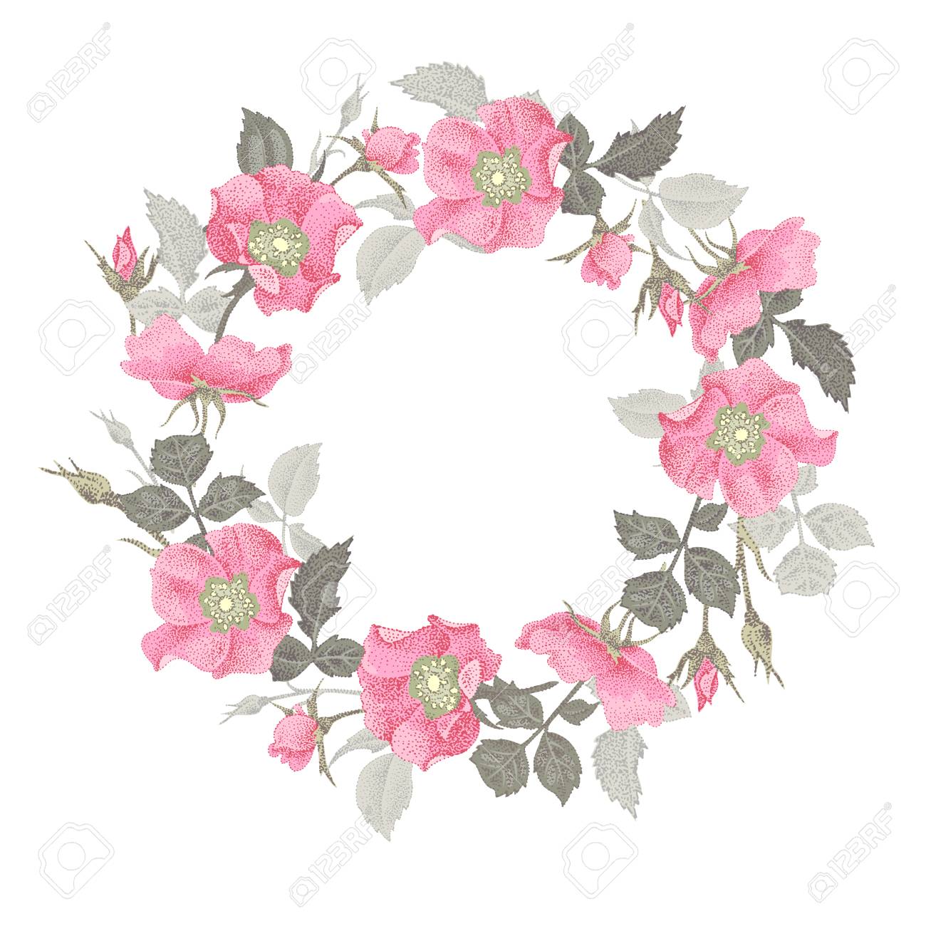 綺麗なフレーム お祝い 花 イラスト 動物ゾーン