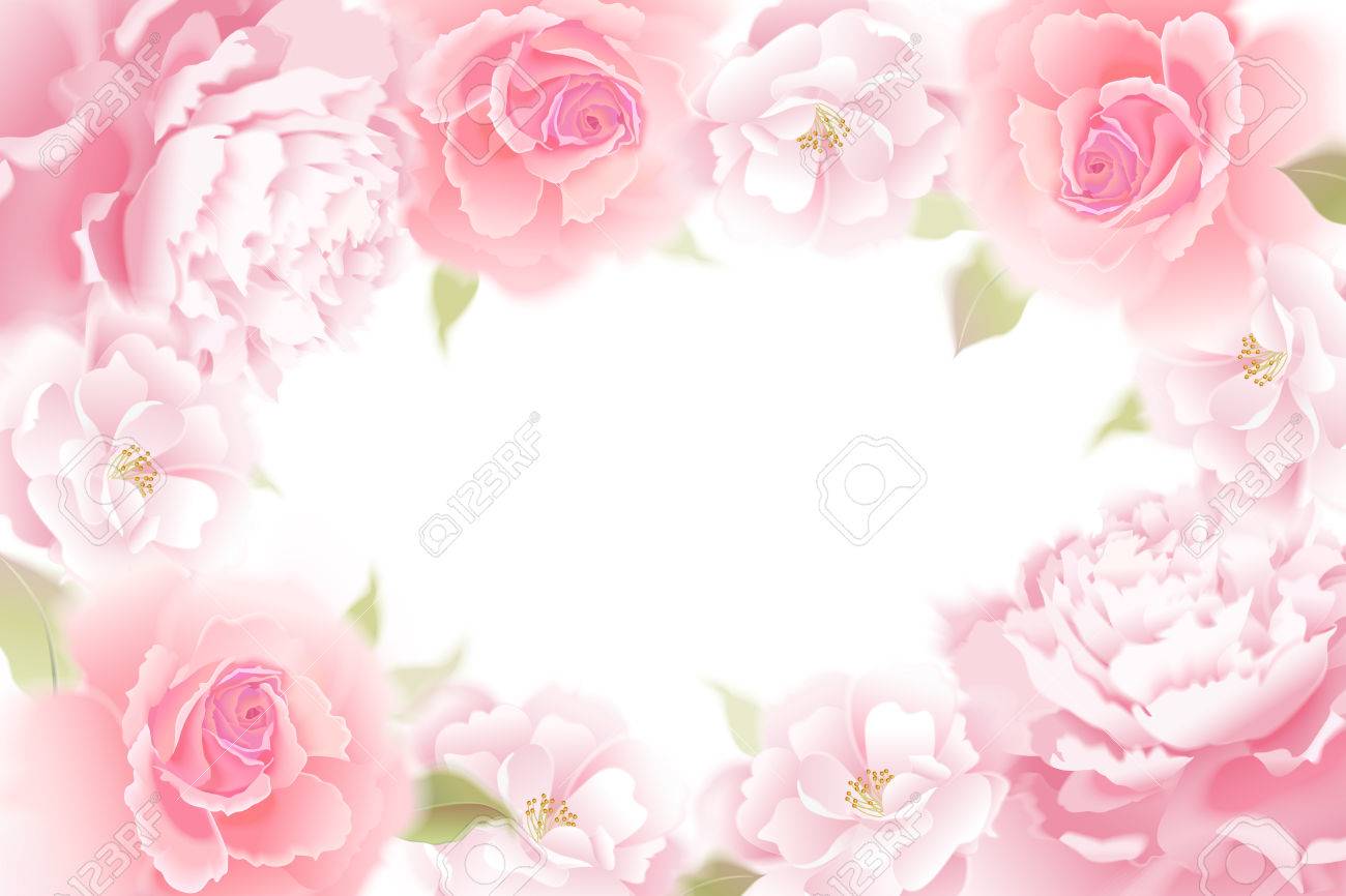 Roses Et Pivoines Carte De Vecteur Main De Fleur De Jardin Dessin Au Pastel Illustration Florale Réaliste Emballage De Luxe De Modèle De