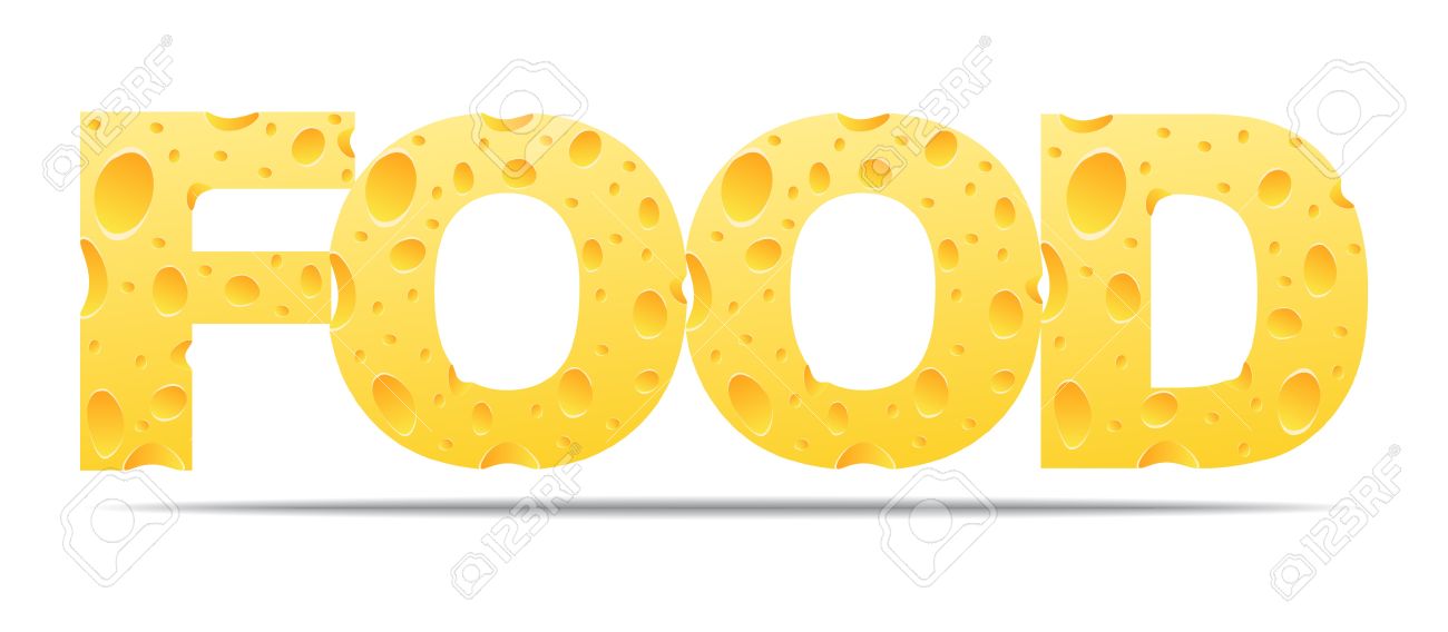 food word made of chhese letters royalty free cliparts vectors and food with letter a