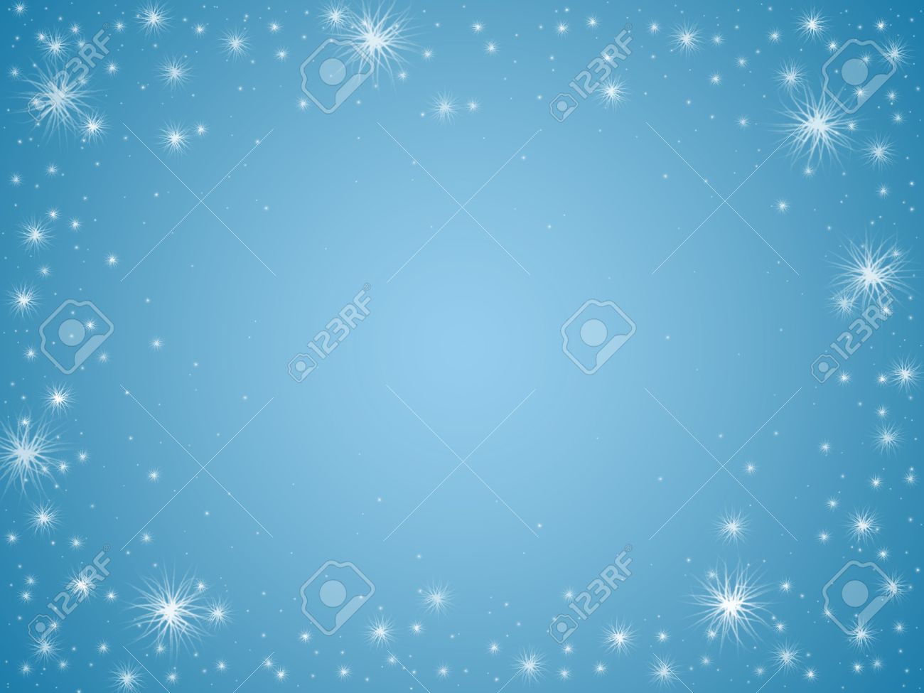 White Stars Over Light Blue Background With Feather Center Stock Photo Picture And Royalty Free Image Image