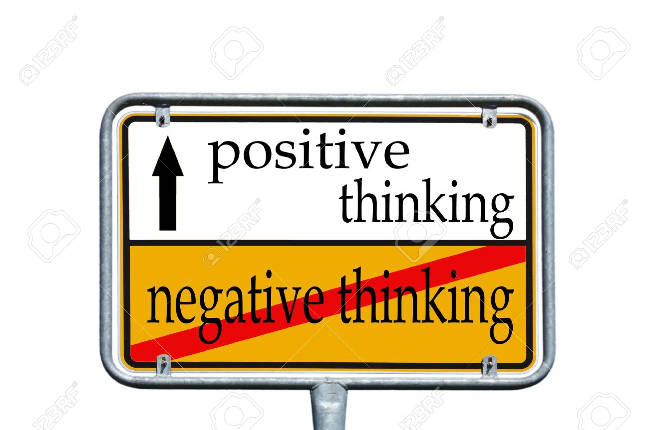 street sign with the words positive thinking and negative thinking - 14193706 street sign with the words positive thinking and negative thinking - 14193706