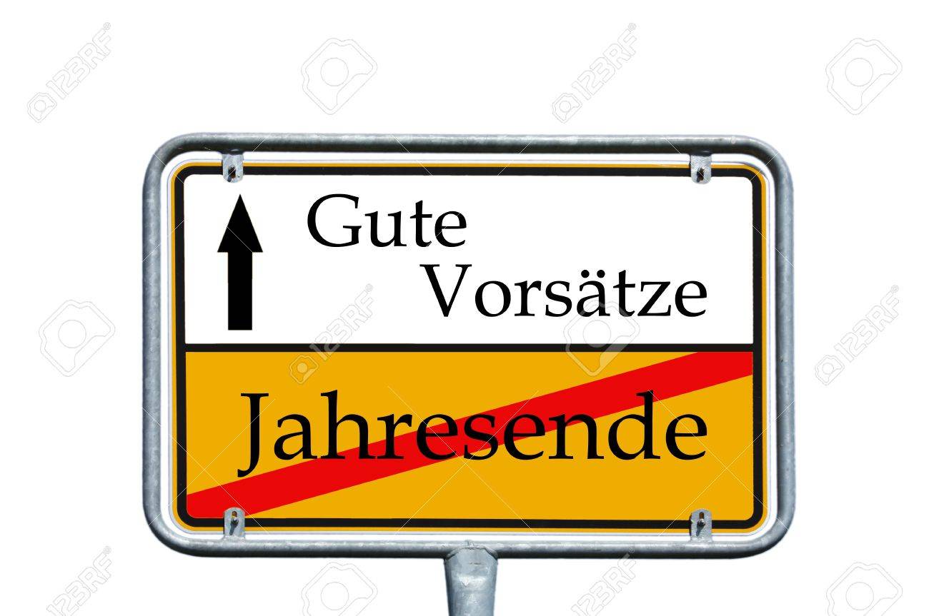 sign with the german words old year and good resolutions - 14494808 sign with the german words old year and good resolutions - 14494808