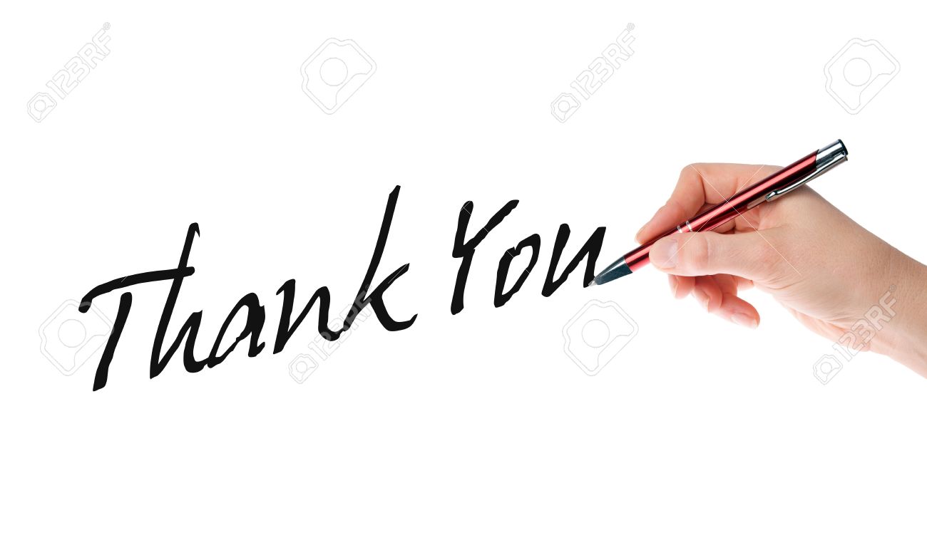 言葉ありがとうを書くペンを持つ手 の写真素材 画像素材 Image 1628