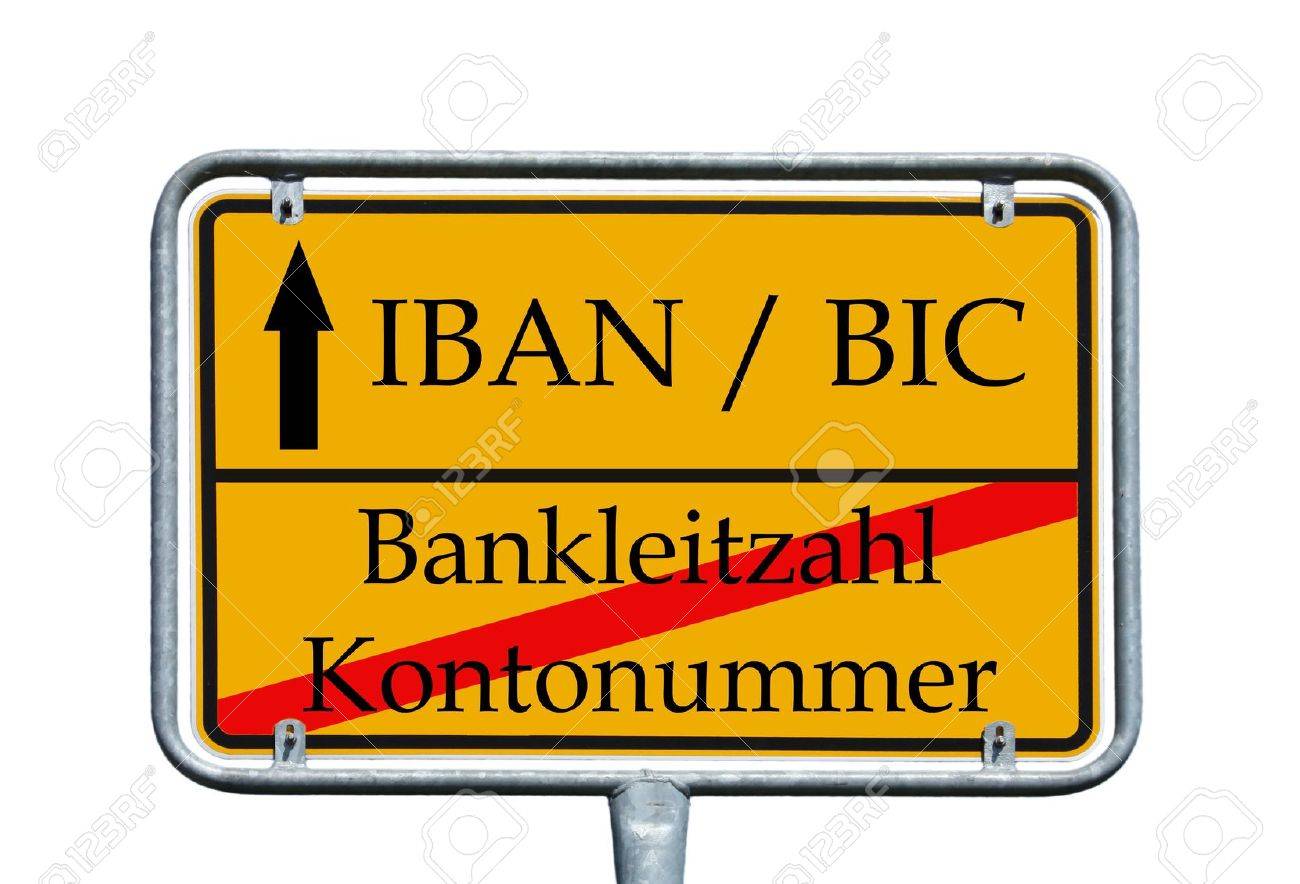 sign with the german words Account number, bank code and IBAN, BIC - 21124494 sign with the german words Account number, bank code and IBAN, BIC - 21124494