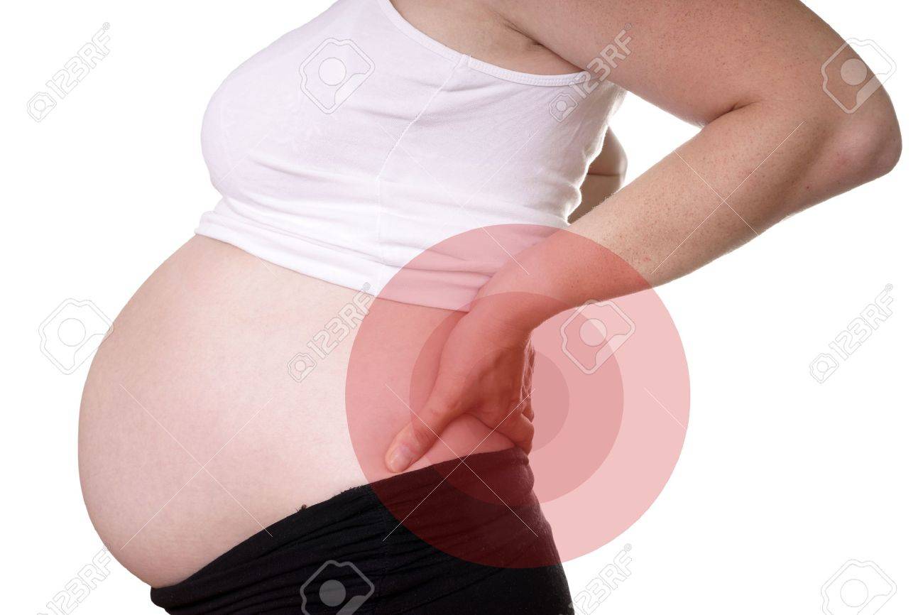 背中の痛みと妊娠中の女性 の写真素材 画像素材 Image