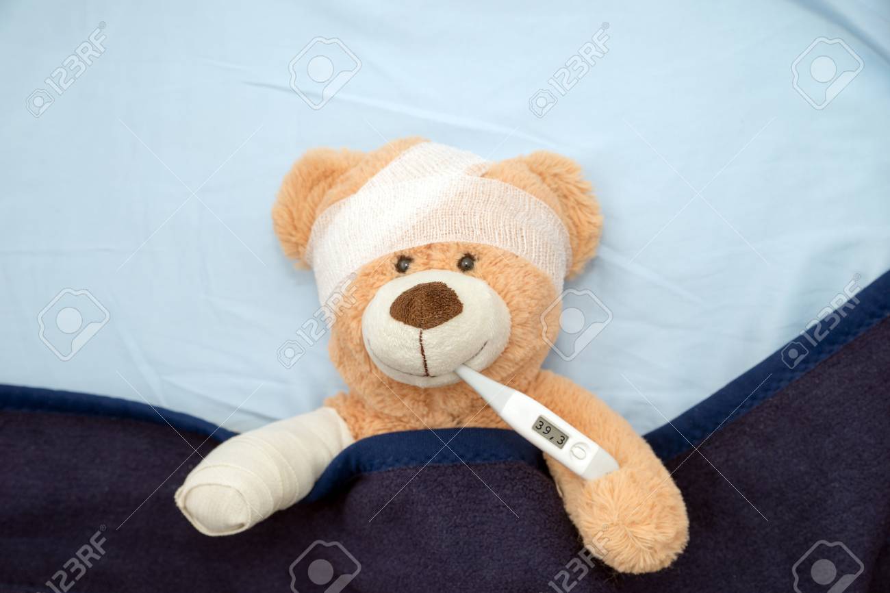 teddy bear with bandage