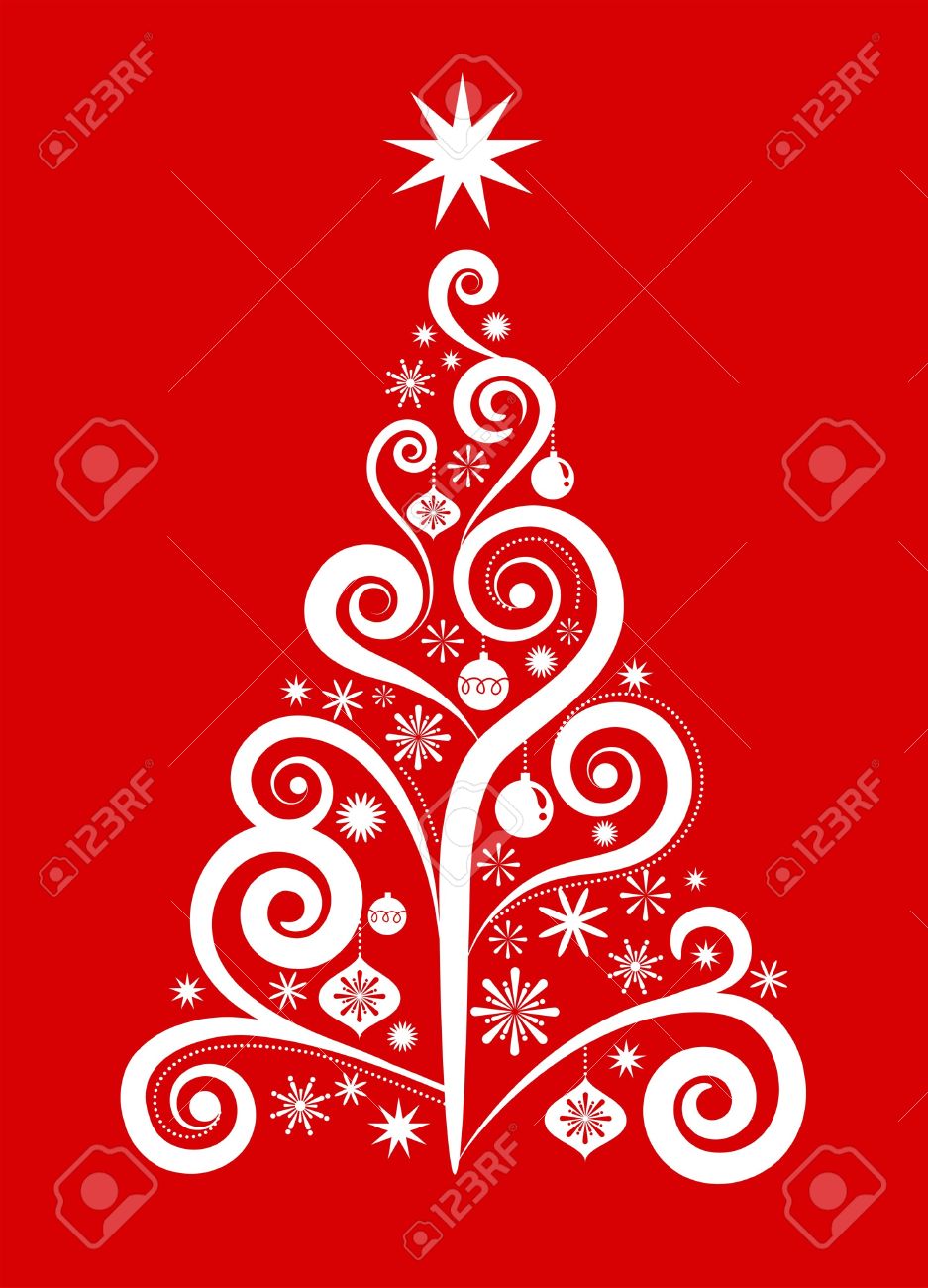 White Tree On Red Royalty Free SVG, Cliparts, Vectors, And Stock Illustration. Image