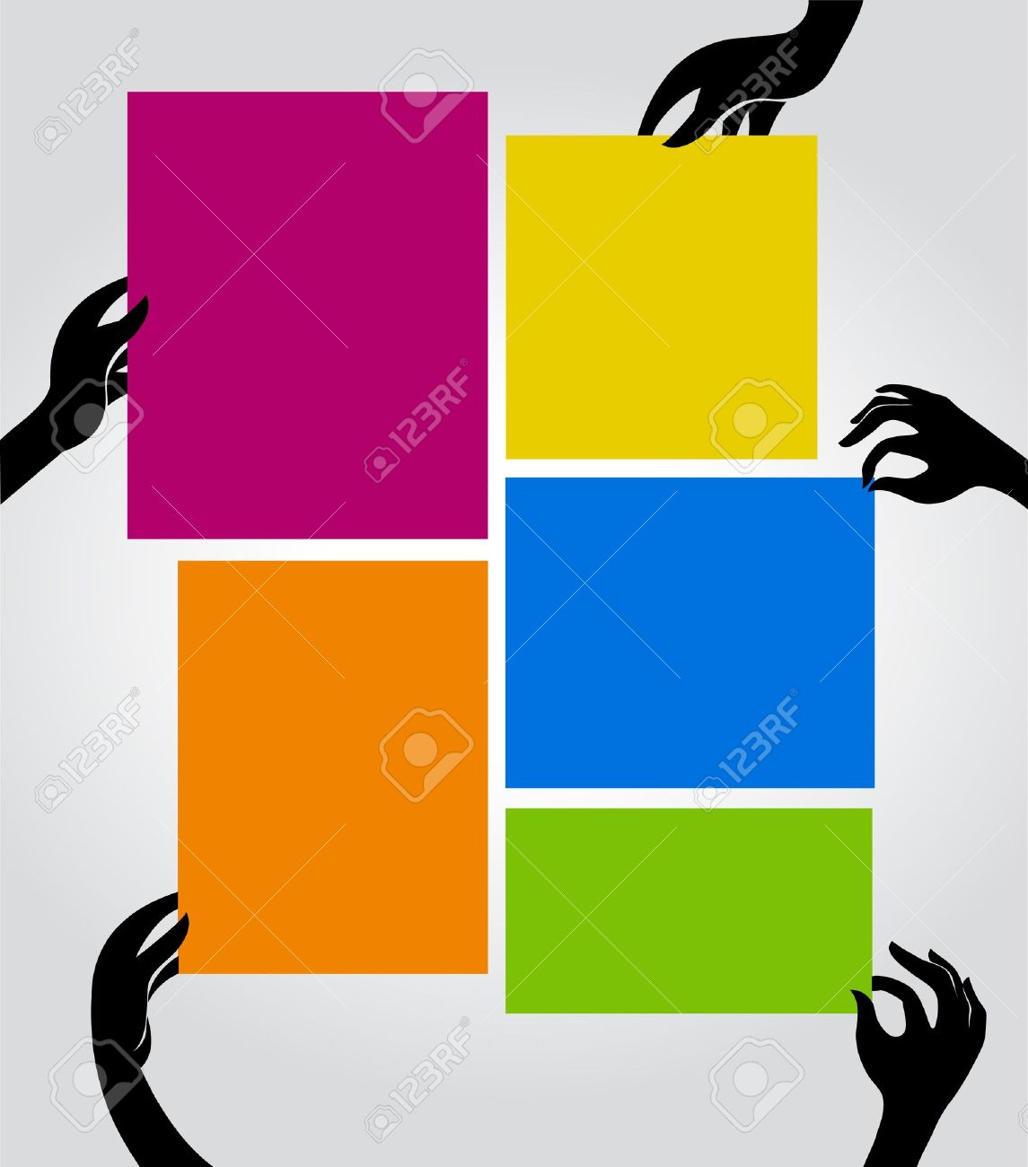 vertical poster templates with black hands stock photo picture and