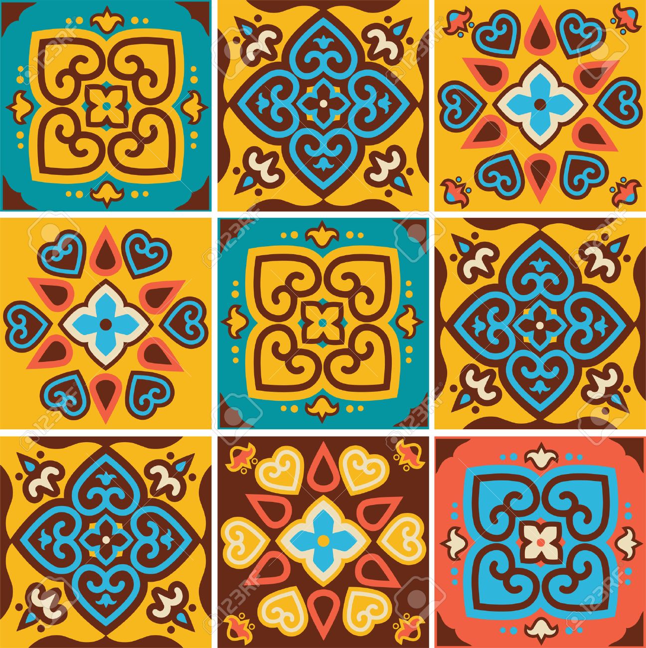 Traditional Ceramic Tiles Patterns Royalty Free Cliparts, Vectors ... Traditional Ceramic Tiles Patterns Royalty Free Cliparts, Vectors ...