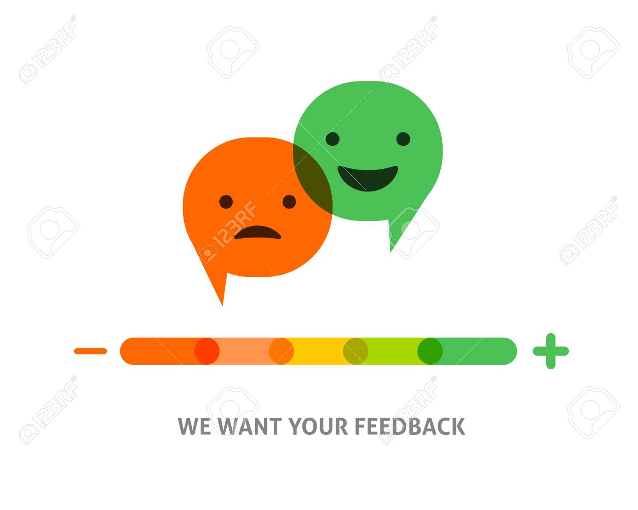 フィードバックの概念設計 感情のスケールの背景とバナーのイラスト素材 ベクタ Image 4690