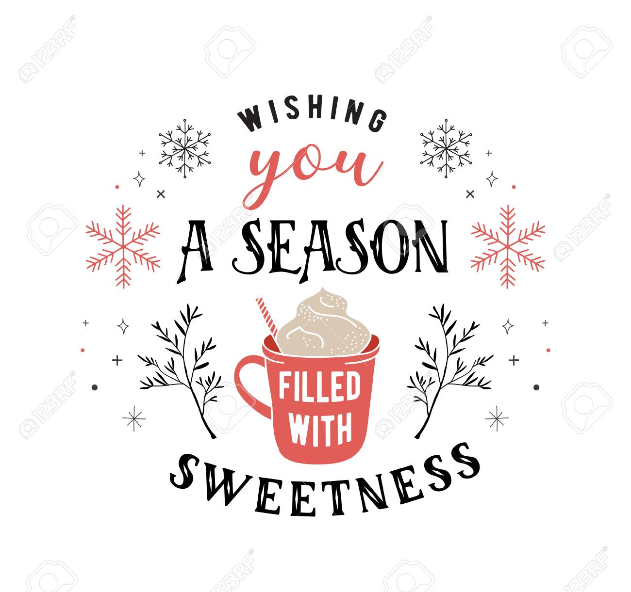 Scandinavian style, simple and stylish Merry Christmas greeting card with hand drawn elements, quotes, lettering - 108844973 Scandinavian style, simple and stylish Merry Christmas greeting card with hand drawn elements, quotes, lettering - 108844973