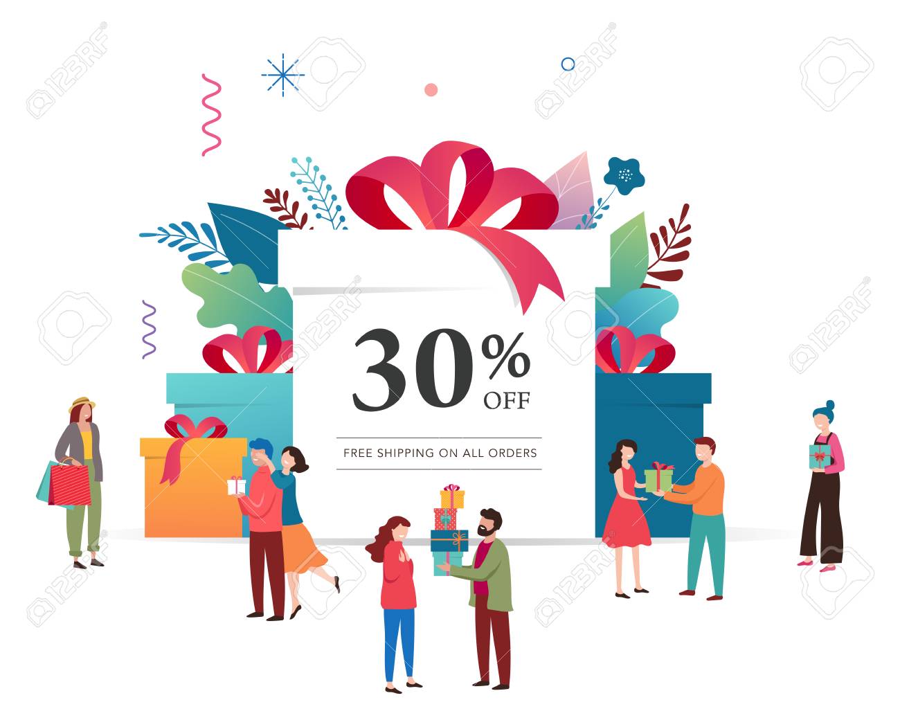 promo christmas new year banner sale poster and flyer with