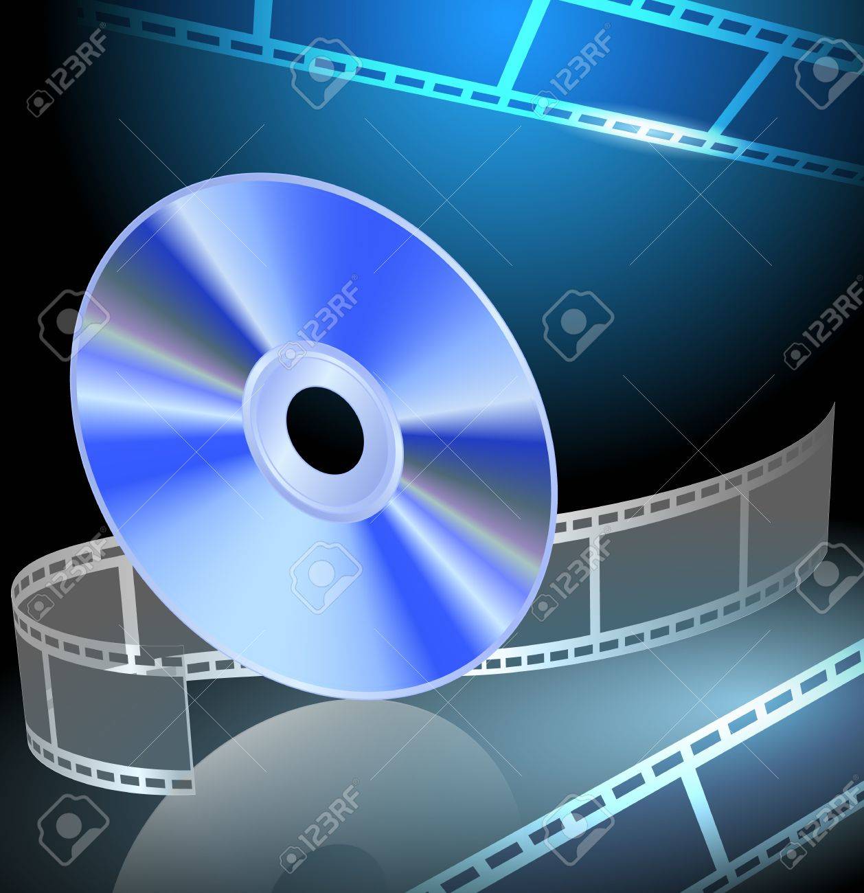 dvd and filmstrip on