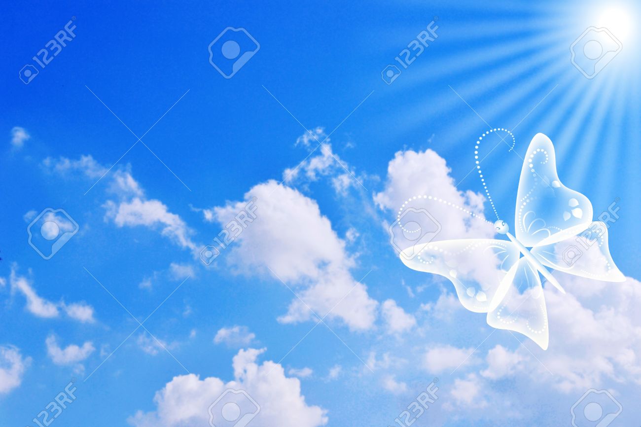 空生態きれいな空気のシンボルの蝶します の写真素材 画像素材 Image